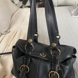 Coach vintage Chelsea black leather satchel 10953